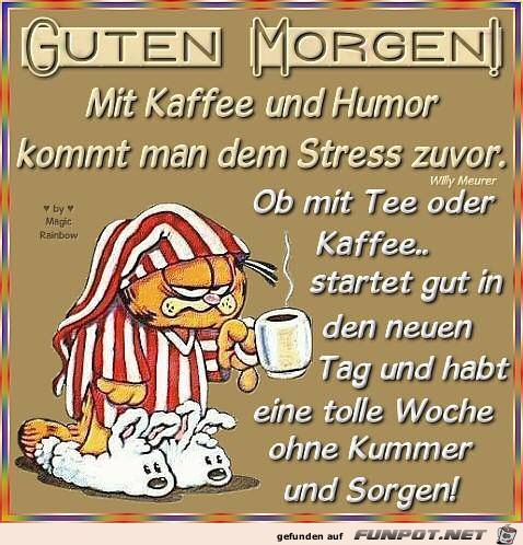 Guten Morgen mit Kaffee