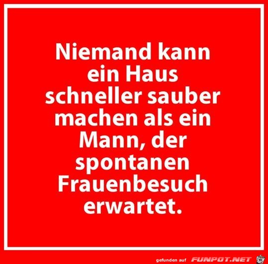 schnell sauber machen