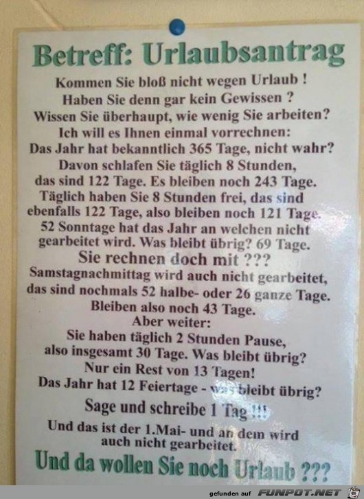 Urlaub Urlaub
