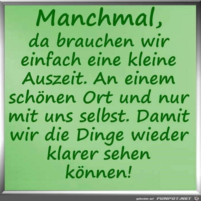 manchmal