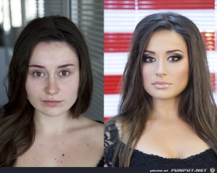 17 Frauen mit und ohne MakeUp 16 17 Frauen mit und ohne MakeUp 16