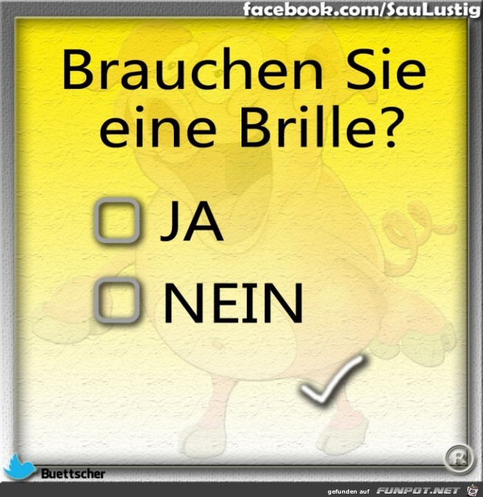 Brauchen Sie eine Brille