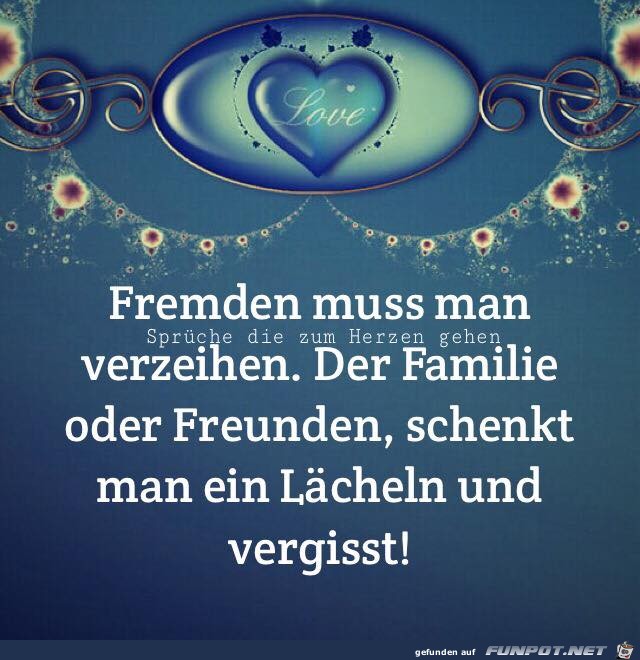 Fremden muss man verzeihen