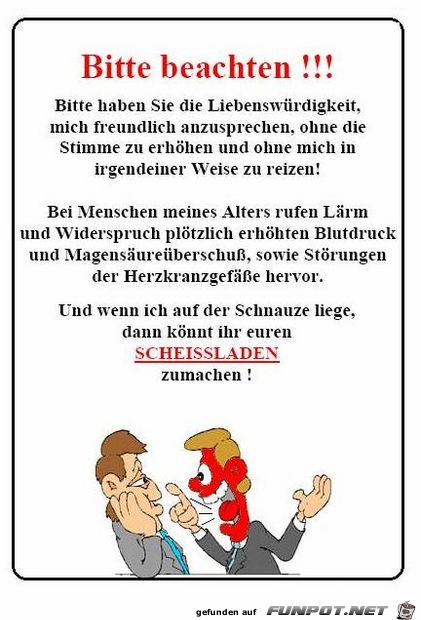 bitte beachten bitte beachten