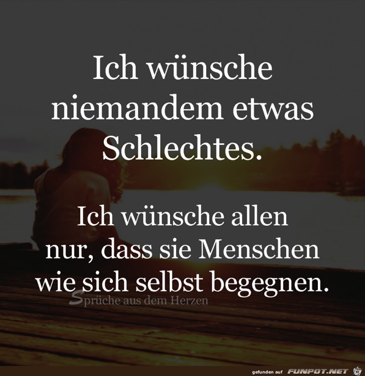 Ich wuensche niemanden erwas schlechtes Ich wuensche niemanden erwas schlechtes