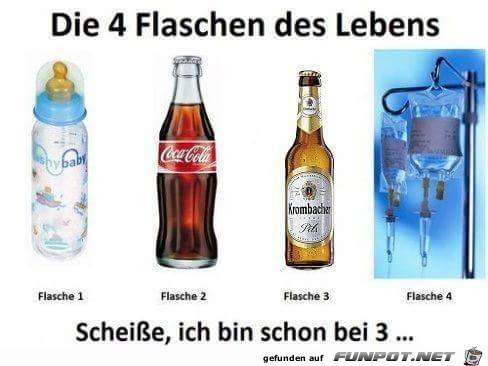 die 4 Flaschen