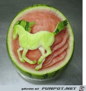 Wassermelonen und Eierschalen