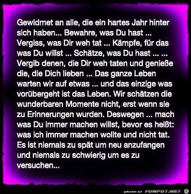 Gewidmet an alle...