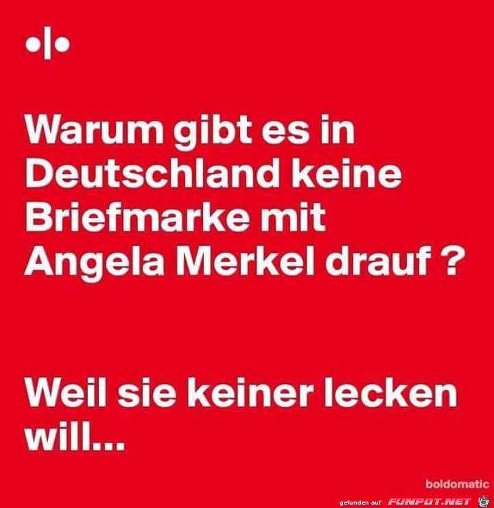 Merkels Briefmarke Merkels Briefmarke