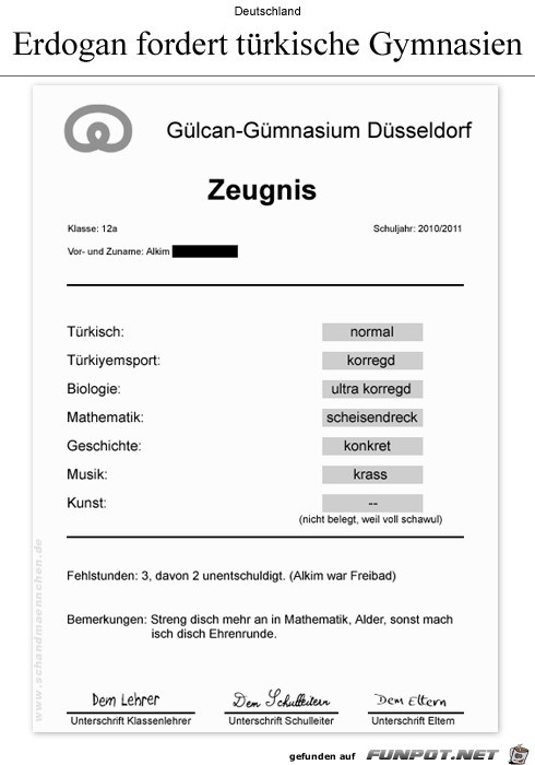 Zeugnis Zeugnis