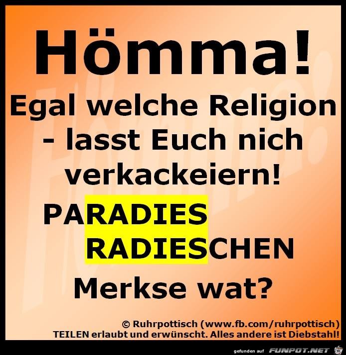 Egal welche Religion