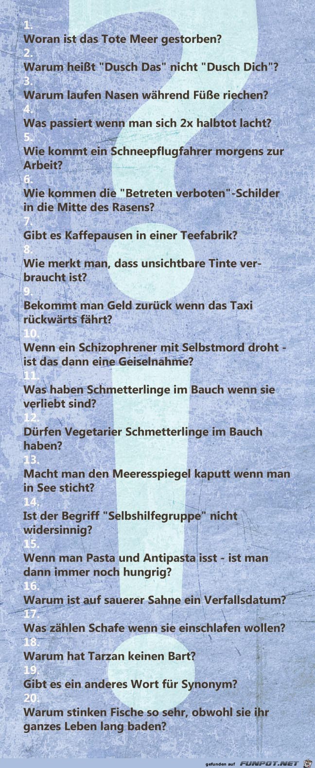 Fragen ueber fragen Fragen ueber fragen