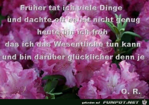 frueher tat ich viele Dinge frueher tat ich viele Dinge