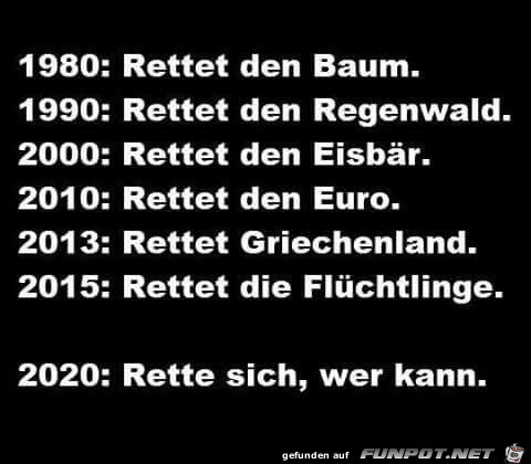 Rettungsplaene seit 1980 Rettungsplaene seit 1980