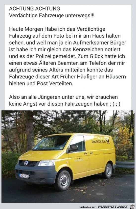 verdaechtige Fahrzeuge unterwegs