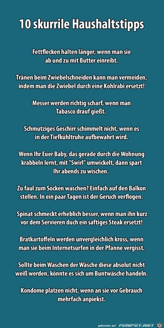 Haushaltstipp Haushaltstipp