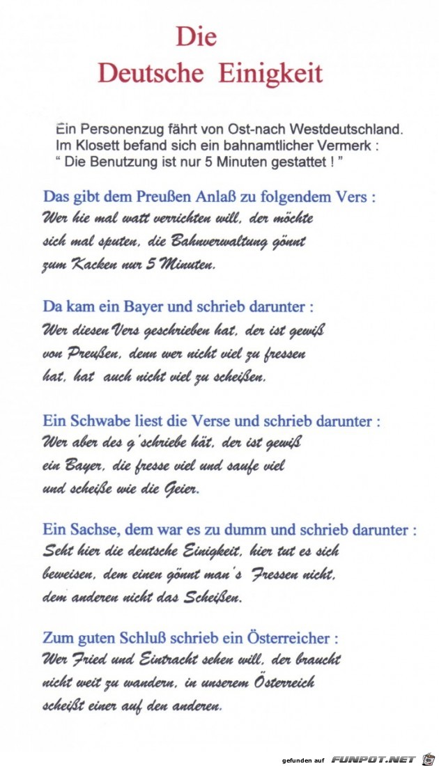 Die deutsche Einigkeit Die deutsche Einigkeit