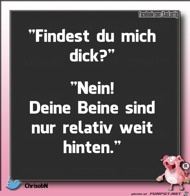 Findest Du mich dick