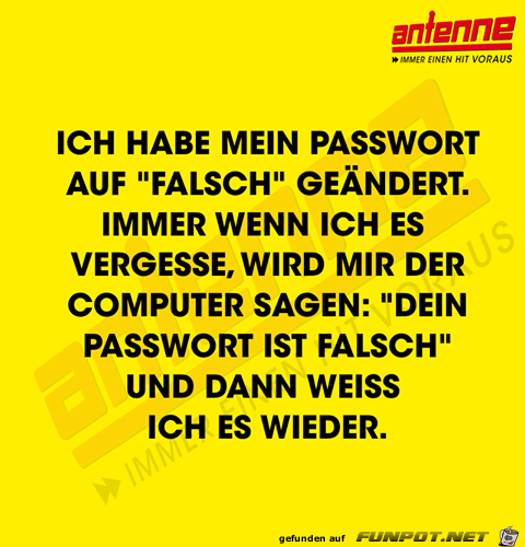 Ich habe mein Passwort