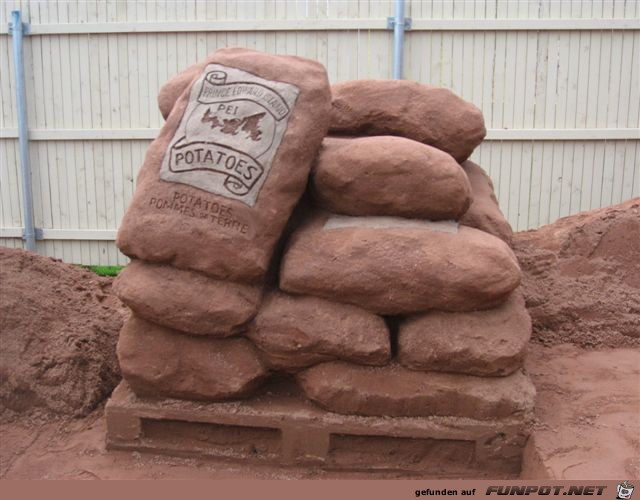 Sandskulpturen auf der Prince-Edward-Insel