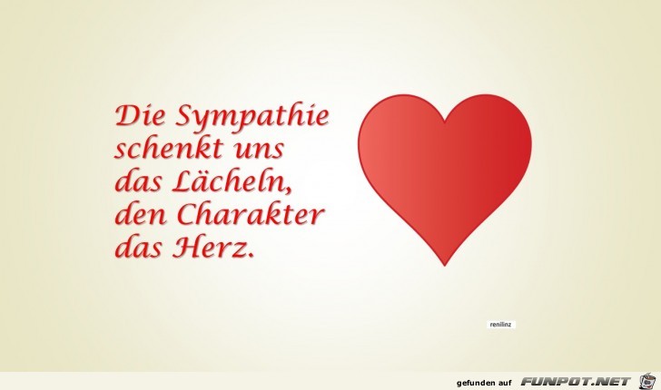 Die Symphathie schenkt uns das Laecheln Die Symphathie schenkt uns das Laecheln