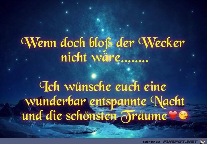 Wenn doch bloss der Wecker nicht waere Wenn doch bloss der Wecker nicht waere