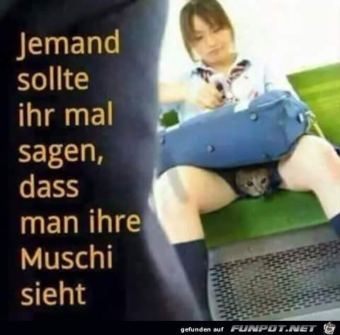 man sieht ihre Muschi