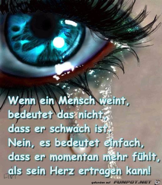 Wenn ein Mensch weint