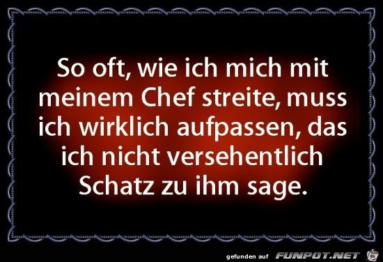 mit dem Chef streiten