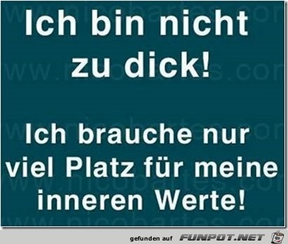 nicht zu dick