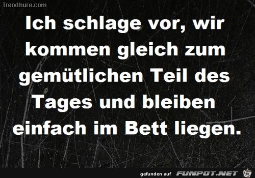 Ich schlage vor... Ich schlage vor...