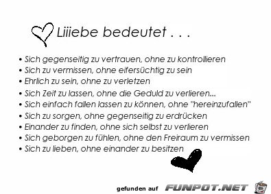 Liebe bedeutet