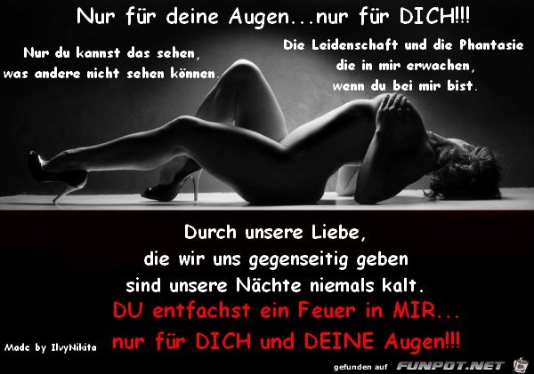 Nur fuer deine Augen nur fuer dich