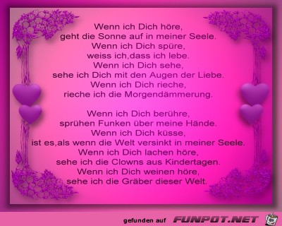 wenn ich dich hoere wenn ich dich hoere