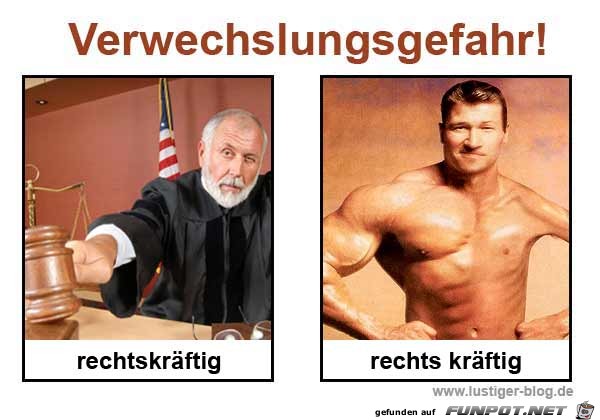 Achtung - Verwechslungsgefahr