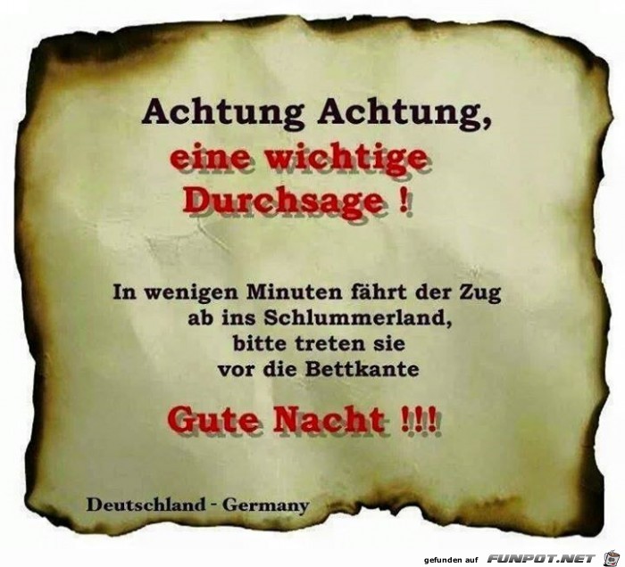 durchsage