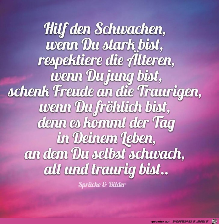 Hilfe den Schwachen Hilfe den Schwachen