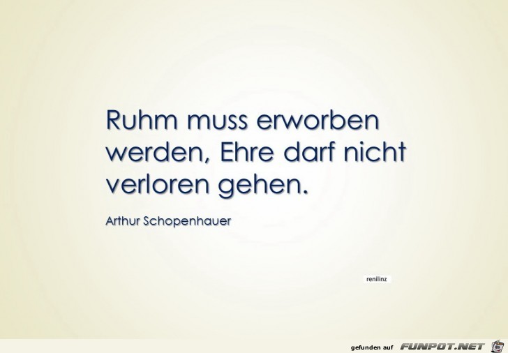 Ruhm muss erworben werden Ruhm muss erworben werden