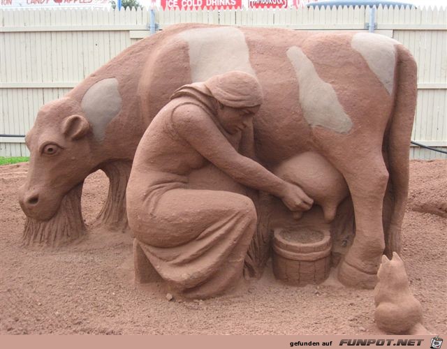 Sandskulpturen auf der Prince-Edward-Insel