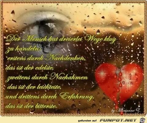 Der Mensch hat dreierlei Wege... Der Mensch hat dreierlei Wege...
