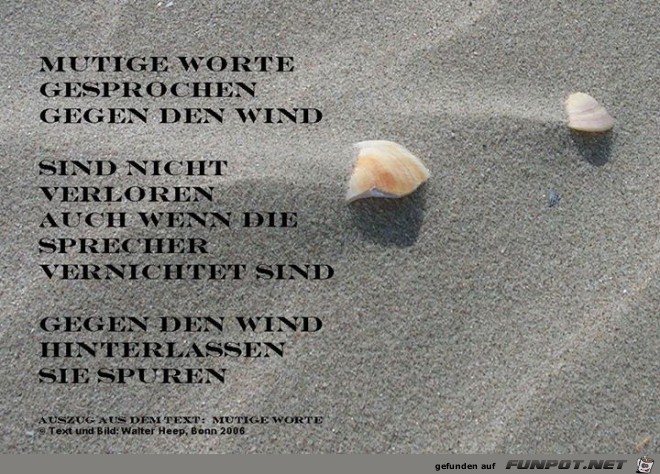 mutige Worte