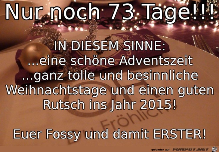 Frohe Weihnachten vom Fossy Frohe Weihnachten vom Fossy