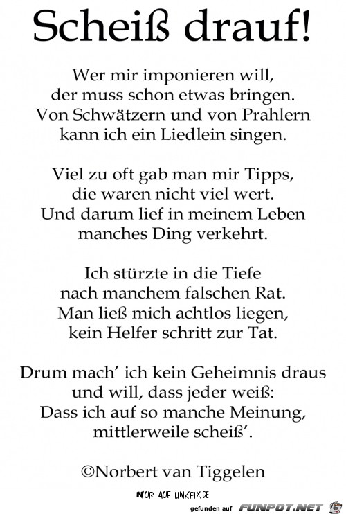 scheiss drauf scheiss drauf