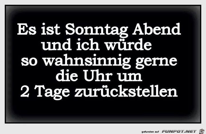 sonntag sonntag