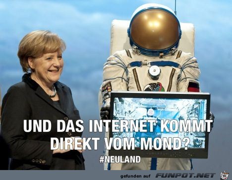 witzige Bilderserie Nr. 33 - Merkel entdeckt das Internet