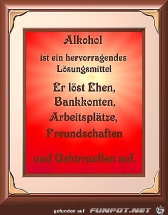 Alkohol ist nicht immer eine Lsung :-)