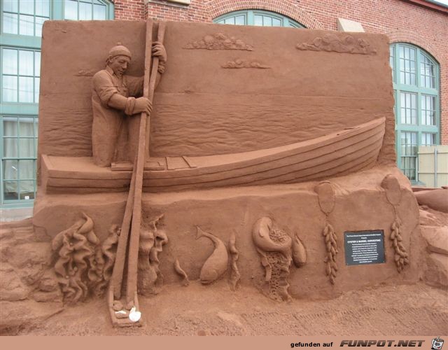 Sandskulpturen auf der Prince-Edward-Insel
