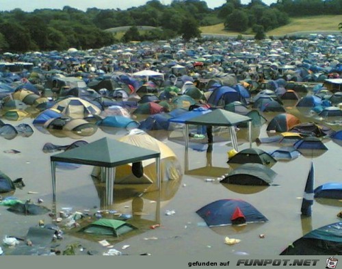 Camping bei schlechtem Wetter