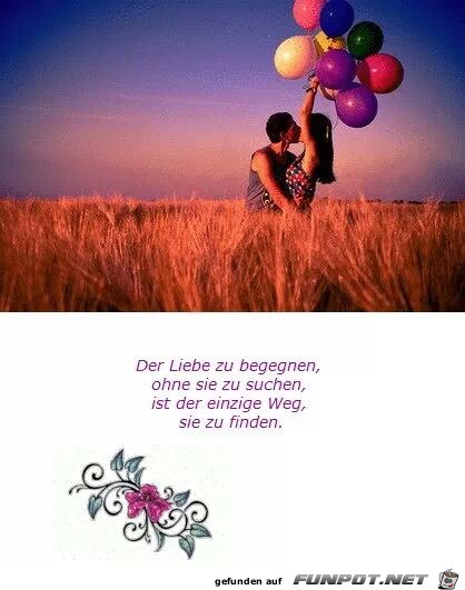 Der Liebe zu begegnen...