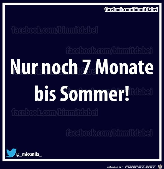 Nur noch 7 Monate...